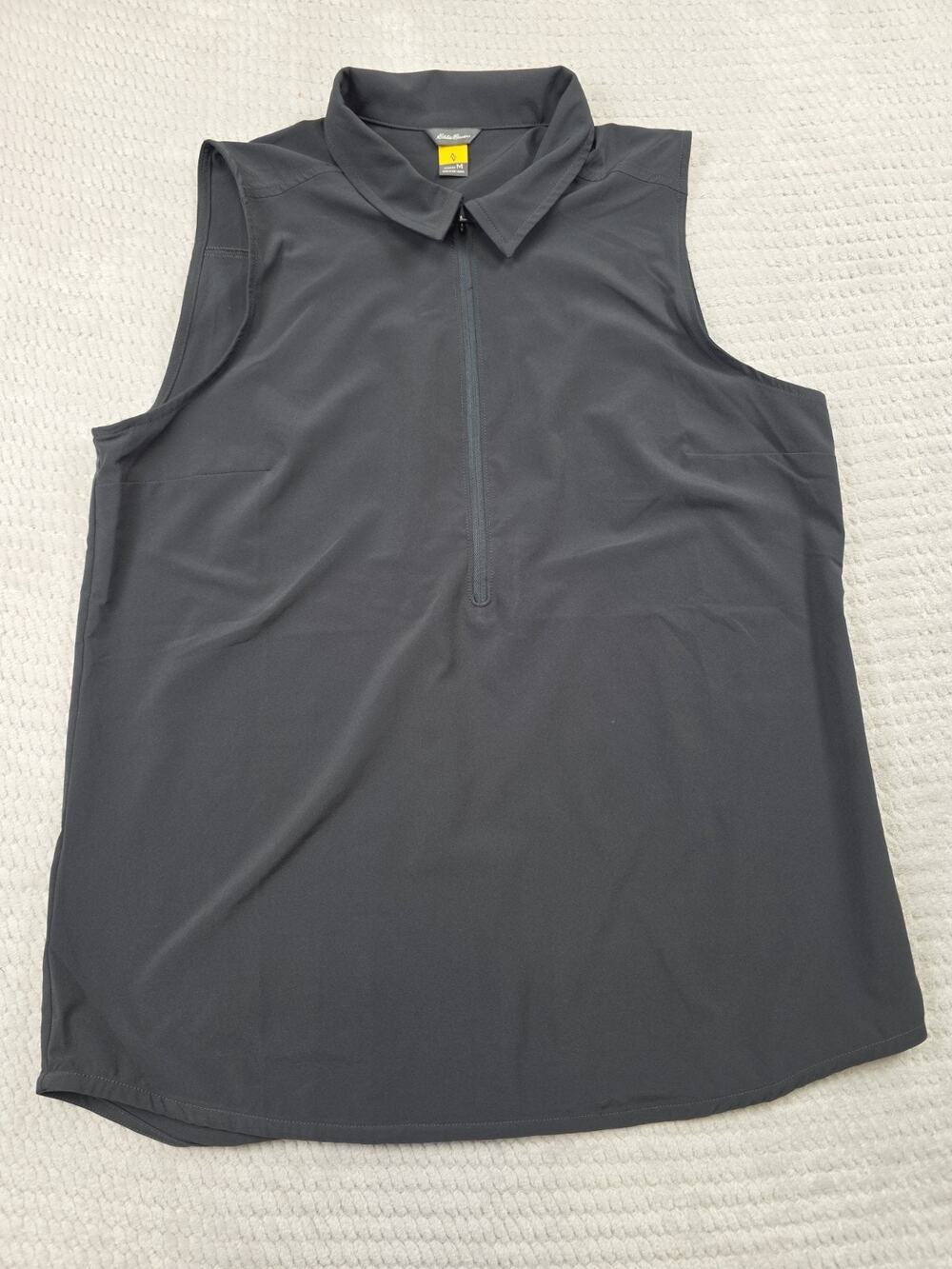 Eddie Bauer Shirt Womens Medium Sleeveless Quarter Zip Performance Top